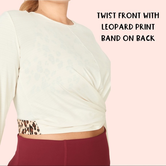 Fabletics Cheetah Athletic Eco-Conscious Front Twist Long-Sleeve Top - Picture 3 of 4